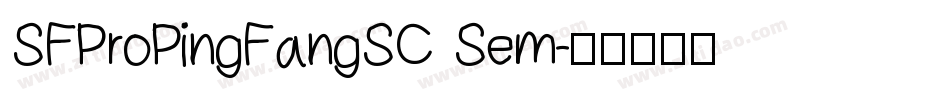 SFProPingFangSC Sem字体转换